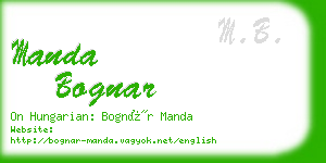 manda bognar business card